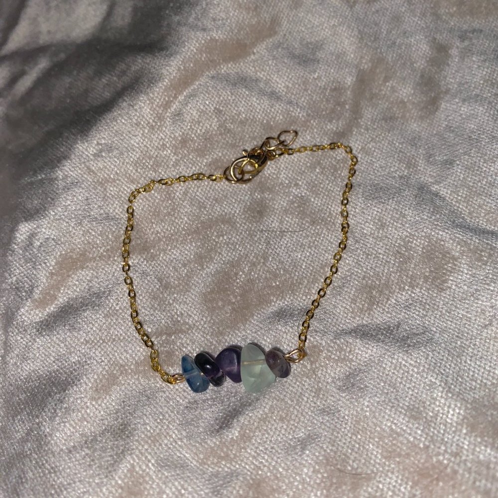 Fluorite Crystal Gemstone Bracelet